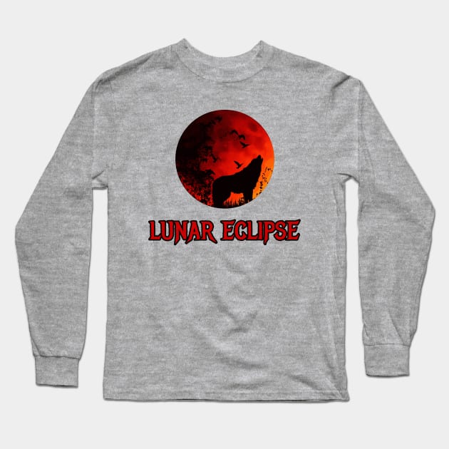 Lunar Eclipse Blood Moon Sky Sci Fi Movies Fan Gift Long Sleeve T-Shirt by klimentina